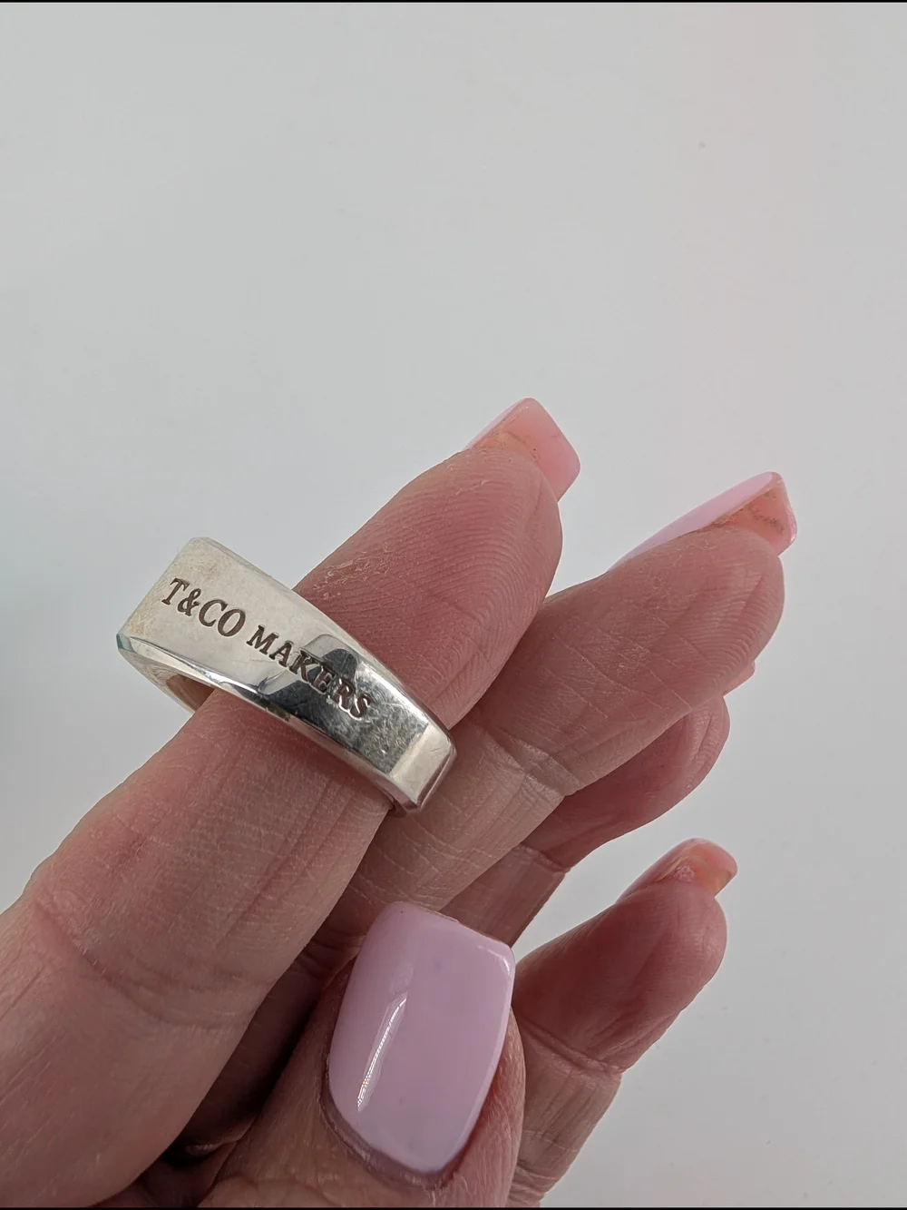 Tiffany & Co. sterling silver 1837 Makers signet ring.  - Picture 5 of 9